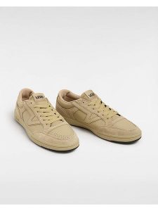 Vans Skórzane sneakersy w kolorze beżowym rozmiar: 38,5. Brązowe trampki Vans, bez wzorów, bez zapięcia. Za 154,07 zł.