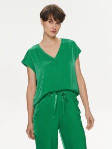 Vero Moda T-Shirt Marys Dana 10300421 Zielony Regular Fit. Zielone t-shirty Vero Moda, s, bez wzorów, z syntetyku, bez kołnierzyka, bez ramiączek. Za 119,99 zł.