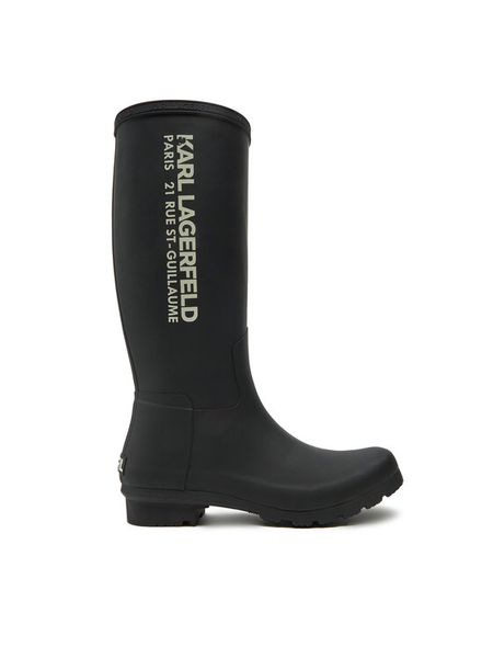 KARL LAGERFELD Kalosze KL47085 Czarny. Czarne kalosze KARL LAGERFELD, bez wzorów, z tworzywa sztucznego. Za 379,99 zł.