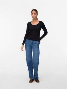 ONLY Koszulka w kolorze czarnym rozmiar: XL. Czarne bluzki ONLY, xl, bez wzorów, bez kołnierzyka, bez ramiączek. Za 87,81 zł.