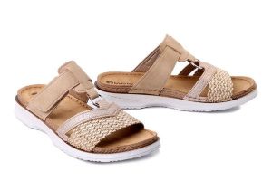 INBLU FA-07 026 piaskowy, klapki damskie. Brązowe klapki Inblu, bez wzorów, bez obcasa. Za 104,90 zł.
