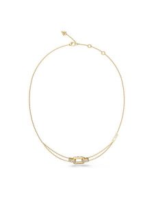 Guess Naszyjnik JUBN04 580JW Złoty. Żółte naszyjniki Guess, metalowe. Za 319,99 zł.