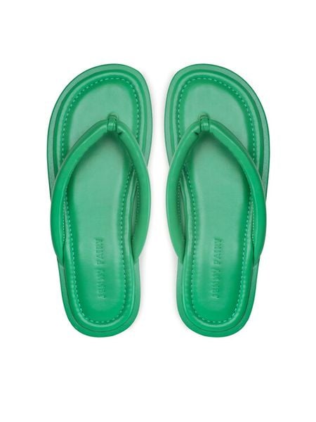 Jenny Fairy Japonki WSS20624-01 Zielony. Zielone klapki Jenny Fairy, bez wzorów, ze skóry, bez obcasa. Za 119,99 zł.