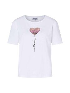 More & More Koszulka w kolorze białym rozmiar: 34. Białe bluzki More & More, bez wzorów, z bawełny, bez kołnierzyka, bez ramiączek. Za 96,14 zł.