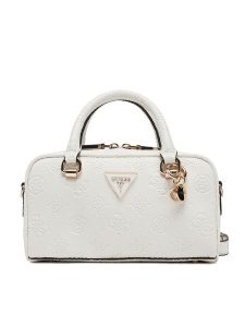 Guess Torebka HWPG93 49050 Biały. Białe kuferki Guess, z aplikacjami, ze skóry, bez dodatków. Za 439,99 zł.