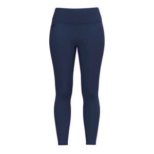 Długie legginsy damskie Joma granatowe. Niebieskie legginsy 909, bez wzorów, z materiału, długie. Za 93,50 zł.