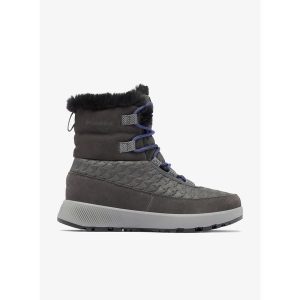 Buty zimowe damskie Columbia Slopeside Peak Luxe. Szare buty trekkingowe Columbia, bez zapięcia. Za 319,00 zł.