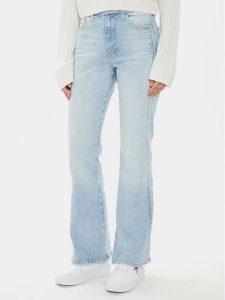 Tommy Jeans Jeansy Sylvia DW0DW19285 Niebieski Flare Fit. Niebieskie jeansy Tommy Jeans, bez wzorów, z bawełny. Za 339,99 zł.