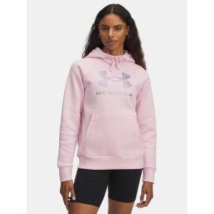 Bluza Damska Z Kapturem Under Armour Różowa Rival Feelce Shimmer Hoddy. Czerwone bluzy Under Armour, bez wzorów, z kapturem. W wyprzedaży za 170,32 zł.