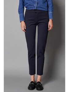 Rosner Spodnie w kolorze granatowym rozmiar: 40/L28. Niebieskie spodnie z wysokim stanem Rosner, bez wzorów, z materiału, z podwyższonym stanem. Za 187,96 zł.