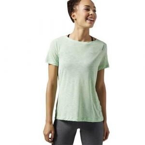 Koszulka sportowa damska Reebok Wor Light Slub Tee. Zielone koszulki sportowe Reebok, bez wzorów, bez ramiączek. Za 139,00 zł.