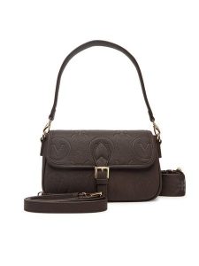 Valentino Torebka Samba Re VBS8ZG09 Brązowy. Brązowe listonoszki Valentino, bez wzorów, ze skóry, bez dodatków. Za 549,99 zł.