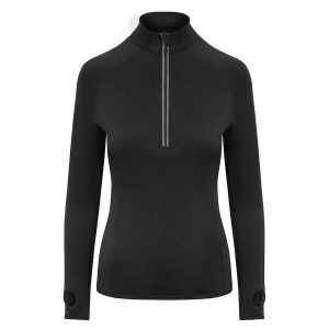 Bluza Damska CoolFlex Half Zip Top. Czarne bluzy JUST COOL, s, bez wzorów, bez kaptura. Za 153,99 zł.