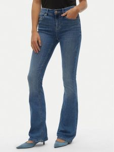 Vero Moda Jeansy Flash 10302478 Niebieski Flared Fit. Niebieskie jeansy Vero Moda, bez wzorów, z bawełny. Za 249,99 zł.