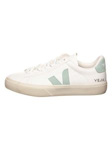 Veja Skórzane sneakersy "Campo" w kolorze biało-zielonym rozmiar: 40. Białe trampki Veja, bez wzorów, bez zapięcia. Za 505,13 zł.