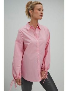 Josephine & Co Bluzka w kolorze jasnoróżowym rozmiar: 40. Różowe bluzki Josephine & Co, bez wzorów, z bawełny, bez kołnierzyka, bez ramiączek. Za 178,37 zł.