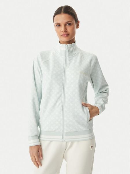 Guess Bluza V5YQ03 KB212 Zielony jasny Regular Fit. Zielone bluzy Guess, xl, z aplikacjami, z syntetyku, bez kaptura. Za 257,99 zł.