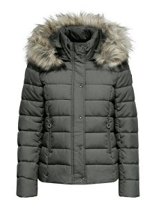 ONLY Kurtka zimowa w kolorze szarym rozmiar: L. Szare kurtki ONLY, na zimę, l, bez wzorów, z puchu, bez kaptura. Za 311,12 zł.