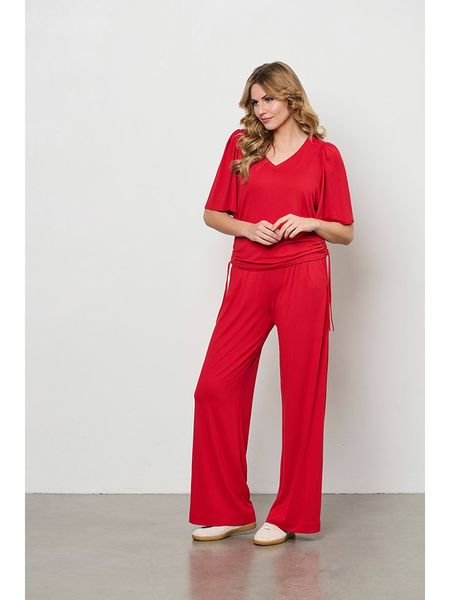 &Co Woman Bluzka "Misha" w kolorze czerwonym rozmiar: XXL. Czerwone bluzki &Co Woman, xxl, bez wzorów, bez kołnierzyka, bez ramiączek. Za 152,98 zł.