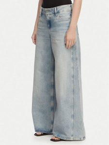 Karl Lagerfeld Jeans Jeansy B2W10087 Niebieski jasny Wide Leg. Niebieskie jeansy Karl Lagerfeld Jeans, bez wzorów, z bawełny. Za 543,99 zł.