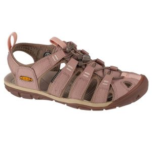 Sandały damskie, Clearwater CNX. Czerwone buty trekkingowe Keen, bez wzorów, bez obcasa, bez zapięcia. Za 385,99 zł.