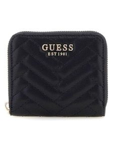 Guess Portfel w kolorze czarnym - 11 x 9 x 2 cm rozmiar: onesize. Czarne portfele Guess, z aplikacjami, z materiału. Za 193,70 zł.