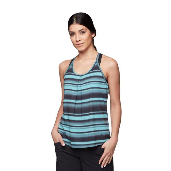 Koszulka trekkingowa damska Black Diamond Integrale Tank. Niebieskie bluzki Black Diamond, xs, bez wzorów, sportowe, bez kołnierzyka, bez ramiączek. Za 69,99 zł.