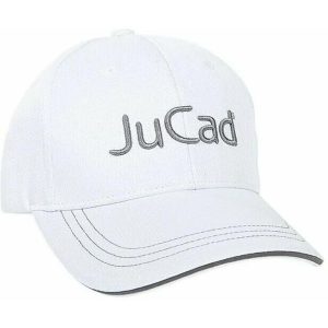 Czapka golfowa JuCad. Białe czapki JUCAD, bez wzorów, sportowe. W wyprzedaży za 101,50 zł.