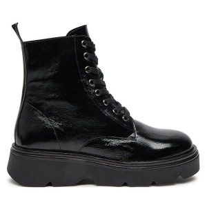 Trapery Piazza. Czarne buty zimowe Piazza, bez obcasa, bez zapięcia. Za 579,99 zł.
