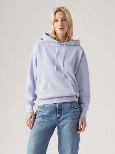 Levi's Bluza w kolorze błękitnym rozmiar: XS. Niebieskie bluzy Levi's®, s, bez wzorów, z bawełny, z kapturem. Za 121,45 zł.