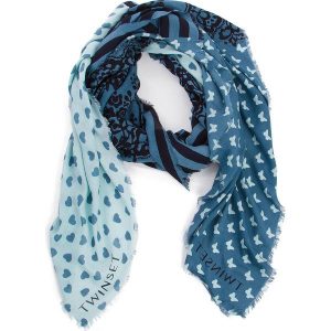 Chusta TWINSET - Kefia 191TA4363 St. Blu Profon/Mikonos Blu 03490. Apaszki i chusty marki Twinset. Za 239,00 zł.