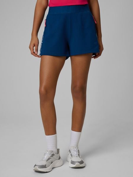 4F Spodenki dresowe damskie - turkusowe XL. Niebieskie szorty 4f, bez wzorów, z dresówki. Za 129,99 zł.