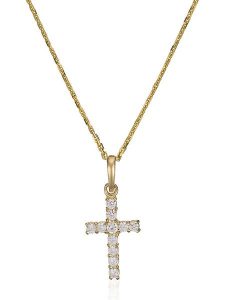 L instant d Or Złota zawieszka "Croix Vérité" z cyrkoniami rozmiar: onesize. Żółte zawieszki L instant d Or, z cyrkonią, złote. Za 261,67 zł.