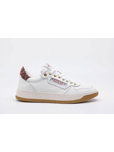 Replay Skórzane sneakersy w kolorze białym rozmiar: 37. Białe trampki Replay, bez wzorów, bez zapięcia. Za 382,99 zł.