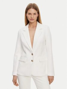 Guess Marynarka W5GN59 WH9Y2 Biały Regular Fit. Białe marynarki i żakiety Guess, m, z aplikacjami, z syntetyku. Za 399,99 zł.