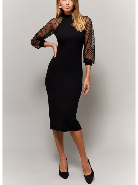 Milan Kiss Sukienka w kolorze czarnym rozmiar: L. Czarne sukienki Milan Kiss, na co dzień, l, bez wzorów, bez kołnierzyka, bez ramiączek, midi, proste. Za 187,52 zł.