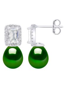 Pearl Addict Srebrne kolczyki-wkrętki z perłami rozmiar: onesize. Szare kolczyki Pearl Addict, z cyrkonią, srebrne. Za 304,99 zł.