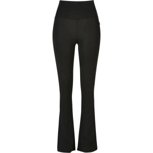 Legginsy damskie Urban Classics Organic Stretch Jersey Bootcut. Czarne legginsy Urban Classics, bez wzorów, z jersey. Za 156,00 zł.