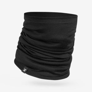 Komin trekkingowy Simond MT500 merino. Czarne szaliki SIMOND, bez wzorów, z materiału. Za 59,99 zł.