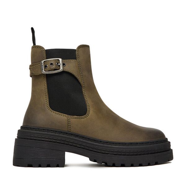 Sztyblety G-Star Raw. Zielone botki G-Star Raw, bez wzorów, bez obcasa, na płaskiej podeszwie, bez zapięcia. Za 169,99 zł.