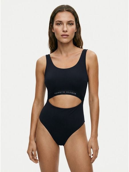 Tommy Hilfiger Strój kąpielowy UW0UW06367 Granatowy. Niebieskie stroje jednoczęściowe TOMMY HILFIGER, bez wzorów, z syntetyku. Za 369,99 zł.