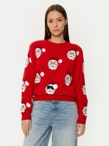 Ysabel Mora Sweter 70028 Czerwony Regular Fit. Czerwone swetry klasyczne ysabel mora, xl, z syntetyku, bez kołnierzyka. Za 139,99 zł.