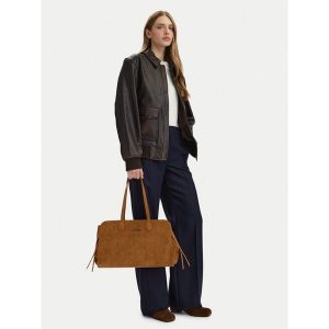 Torebka LOVE MOSCHINO. Brązowe shopper bag LOVE MOSCHINO, bez wzorów, bez dodatków. Za 786,99 zł.