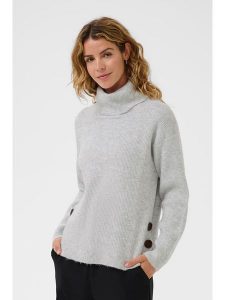 Kaffe Golf w kolorze szarym rozmiar: M/L. Szare golfy Kaffe, bez wzorów. Za 113,99 zł.