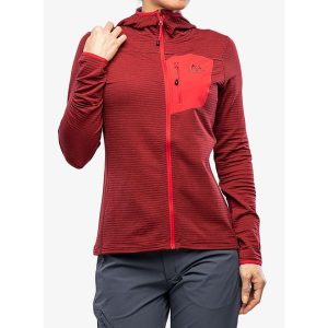 Bluza wspinaczkowa damska Mountain Equipment Lumiko Hooded Jacket. Czerwone bluzy MOUNTAIN EQUIPMENT, xs, bez wzorów, bez kaptura. Za 314,99 zł.