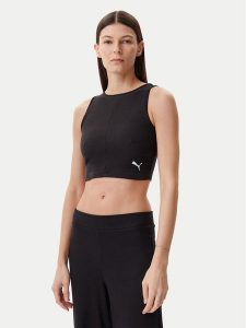 Puma Top Ess 629765 Czarny Slim Fit. Czarne topy Puma, m, bez wzorów, z bawełny, bez kołnierzyka, bez ramiączek. Za 79,99 zł.