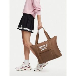 Torebka Reebok. Brązowe shopper bag Reebok, bez wzorów, bez dodatków. Za 79,99 zł.