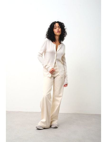 AUTHENTIC CASHMERE Kaszmirowy kardigan "Caron" w kolorze kremowym rozmiar: M. Brązowe kardigany AUTHENTIC CASHMERE, z kaszmiru. Za 349,73 zł.