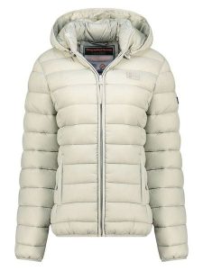 Geographical Norway Kurtka pikowana "Atichoko" w kolorze kremowym rozmiar: 3XL. Brązowe kurtki Geographical Norway, xl, bez wzorów, bez kaptura. Za 150,72 zł.