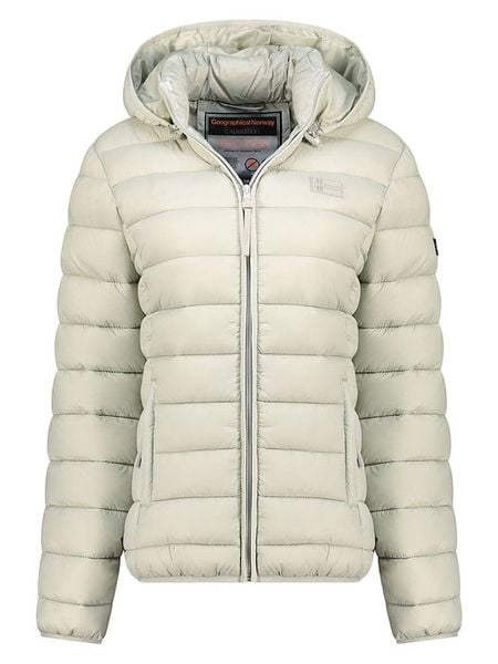 Geographical Norway Kurtka pikowana "Atichoko" w kolorze kremowym rozmiar: L. Brązowe kurtki Geographical Norway, l, bez wzorów, bez kaptura. Za 181,76 zł.